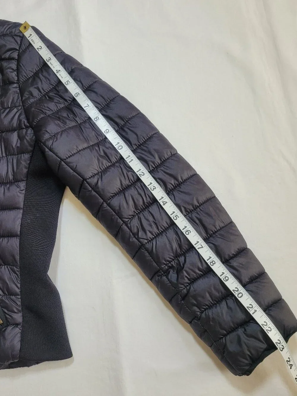 Love Tree Womens Quilted Puffer Jacket Full Zip Black Medium Streetwear